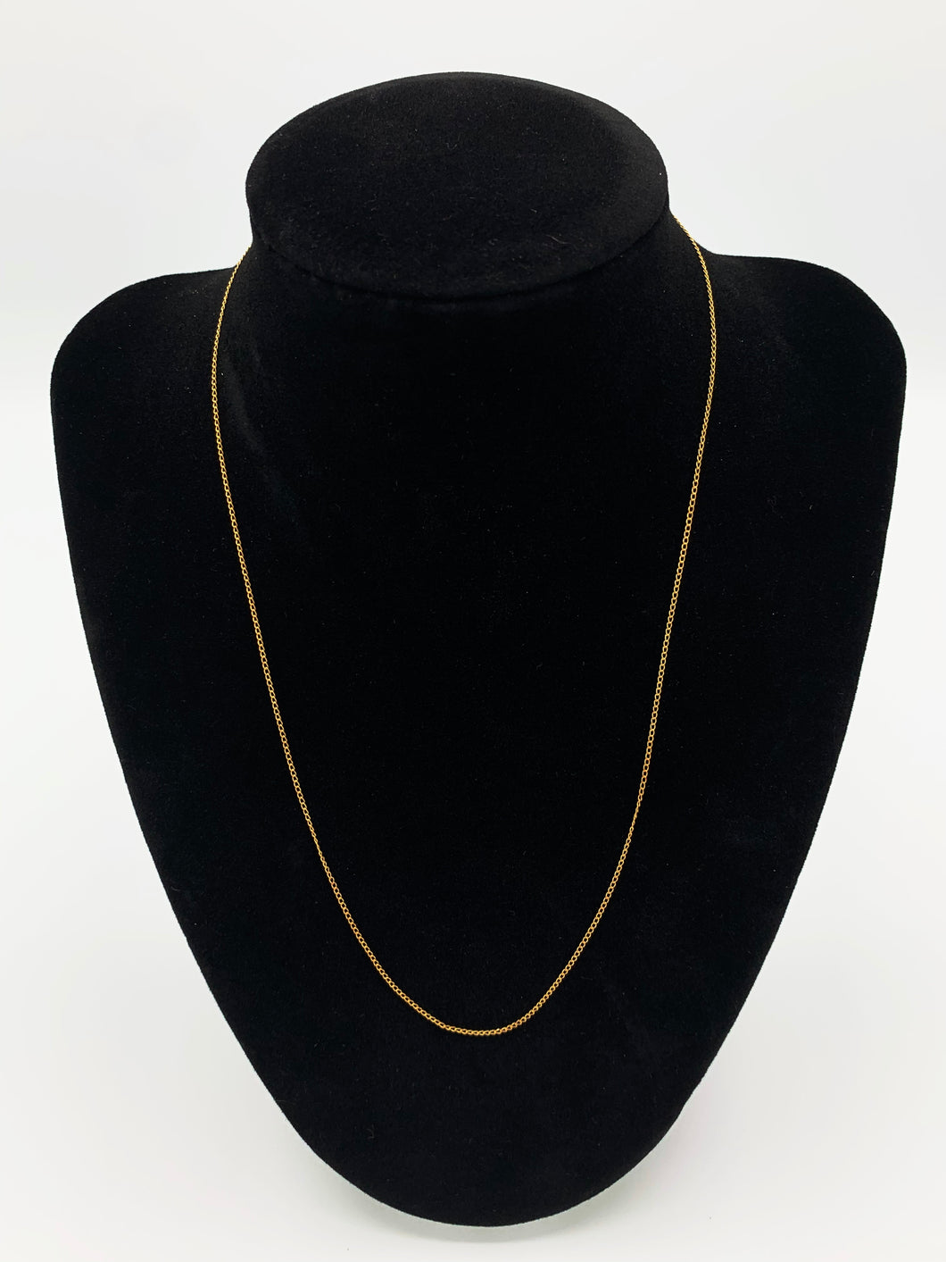 18 Inch 14K Gold Curb Link Style Neck Chain
