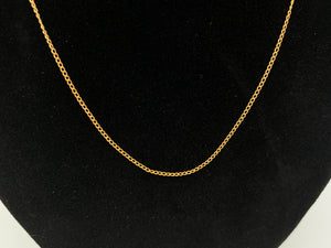 18 Inch 14K Gold Curb Link Style Neck Chain