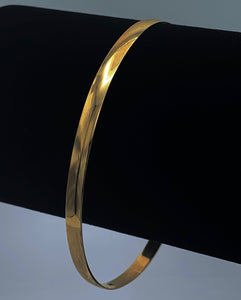 14K Yellow Gold 4mm Bangle Bracelet