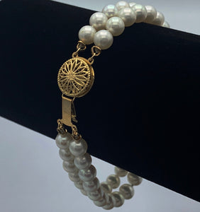 Double Strand Cultured Pearl Bracelet