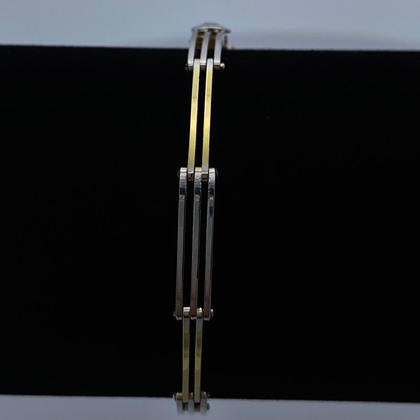Sterling Silver and Gold Plated Two Tone Bracelet