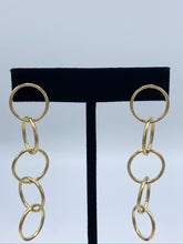 Load image into Gallery viewer, 14K Yellow Gold Dangling Loop Chain Earrings

