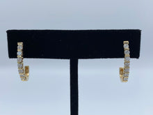Load image into Gallery viewer, 14K Yellow Gold Fish Hook Diamond Earrings
