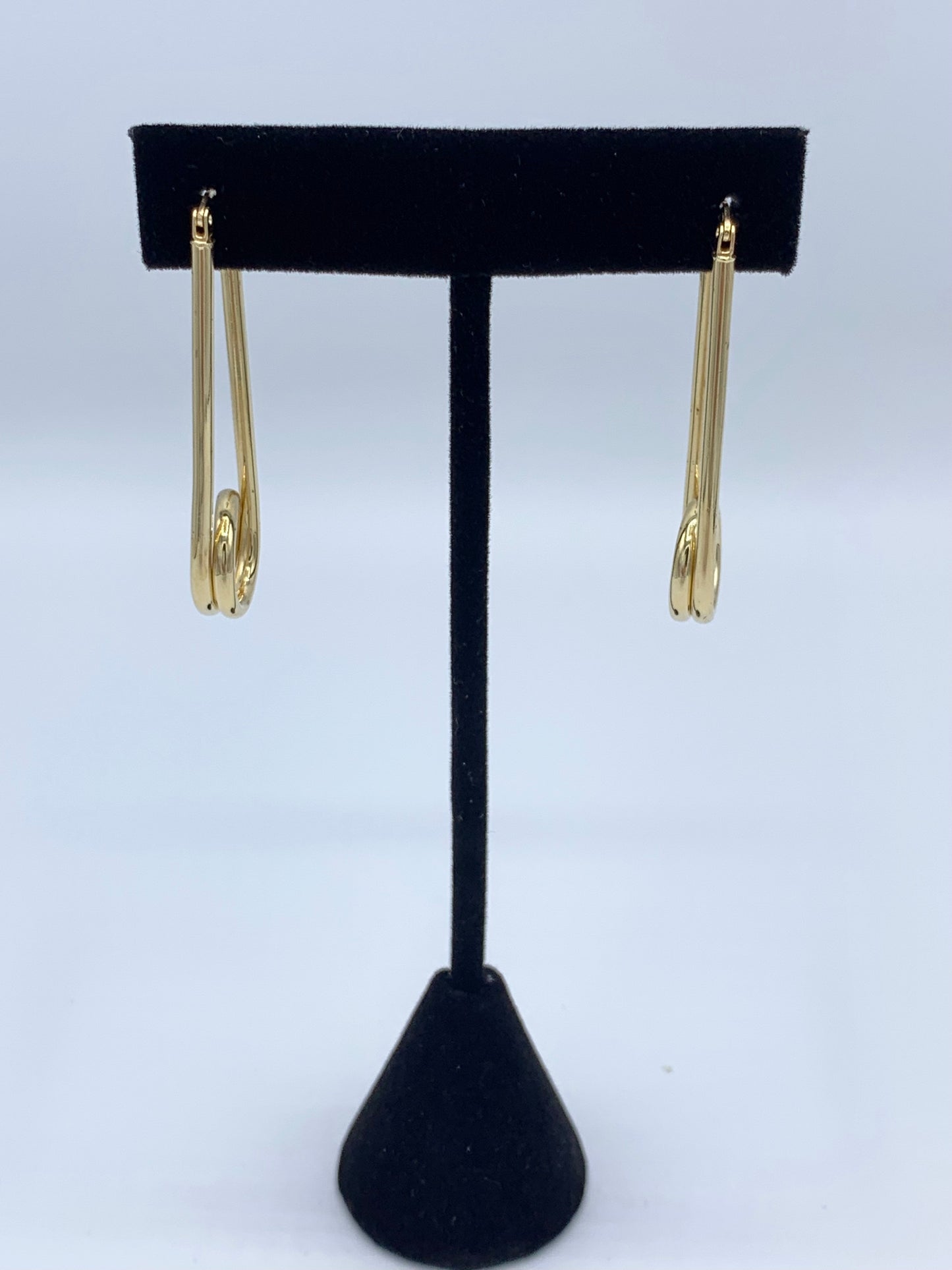 Dangling 14K Yellow Gold Hoop Earrings