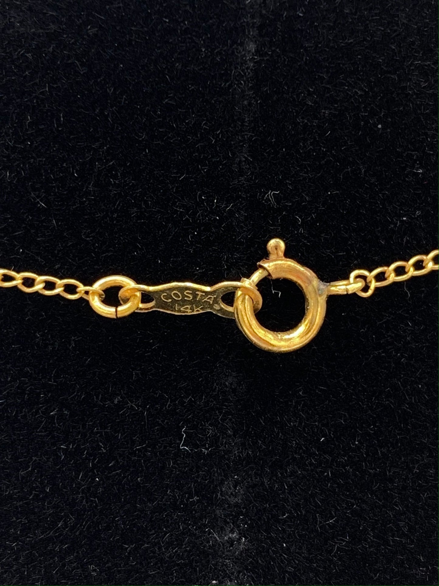 14K Yellow Gold Four Cultured Pearl Necklace