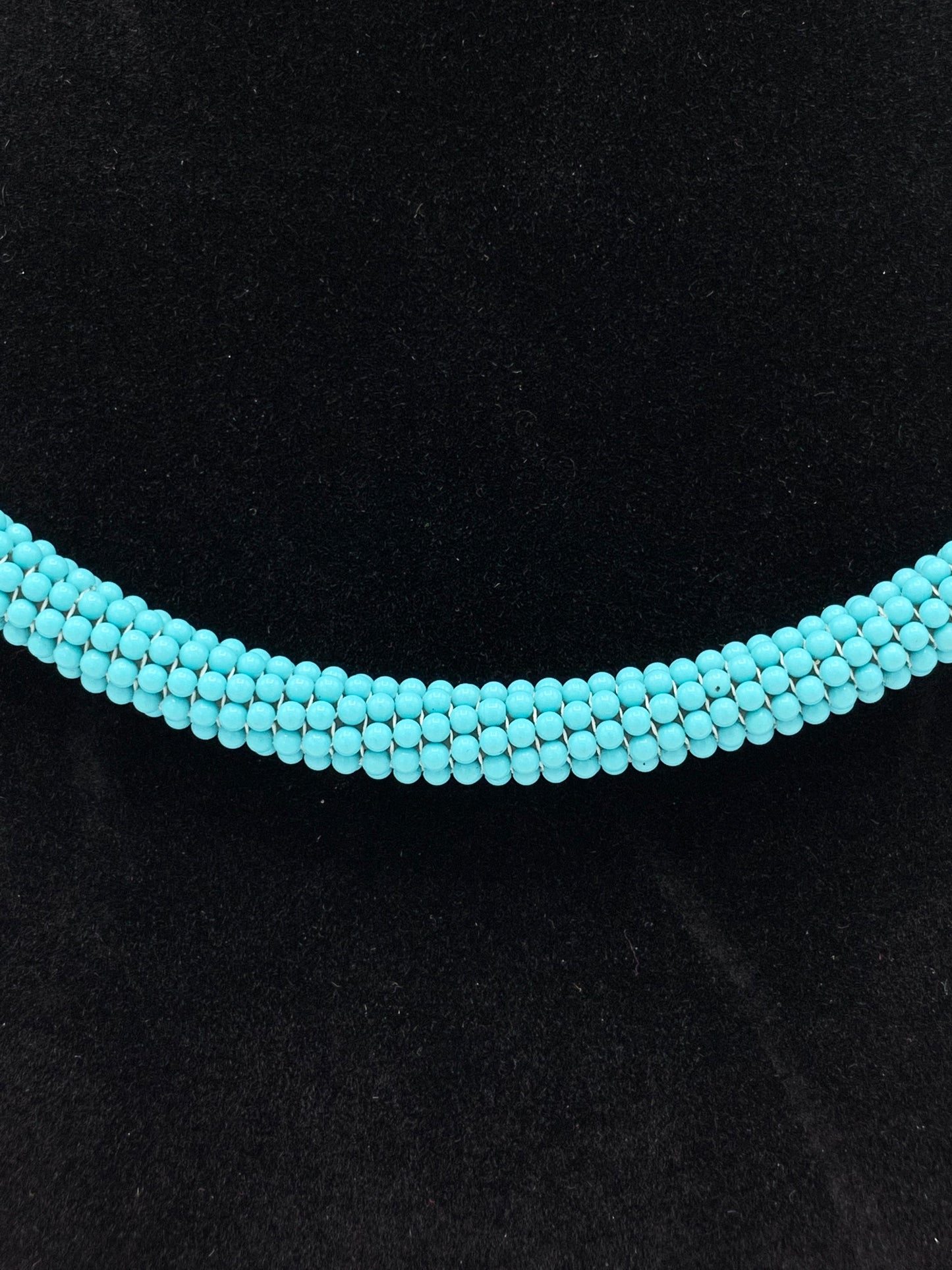 Turquoise Bead Choker Necklace