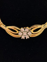 Load image into Gallery viewer, Estate 14K Yellow Gold Diamond Foxtail Necklace with Magnetic Catch
