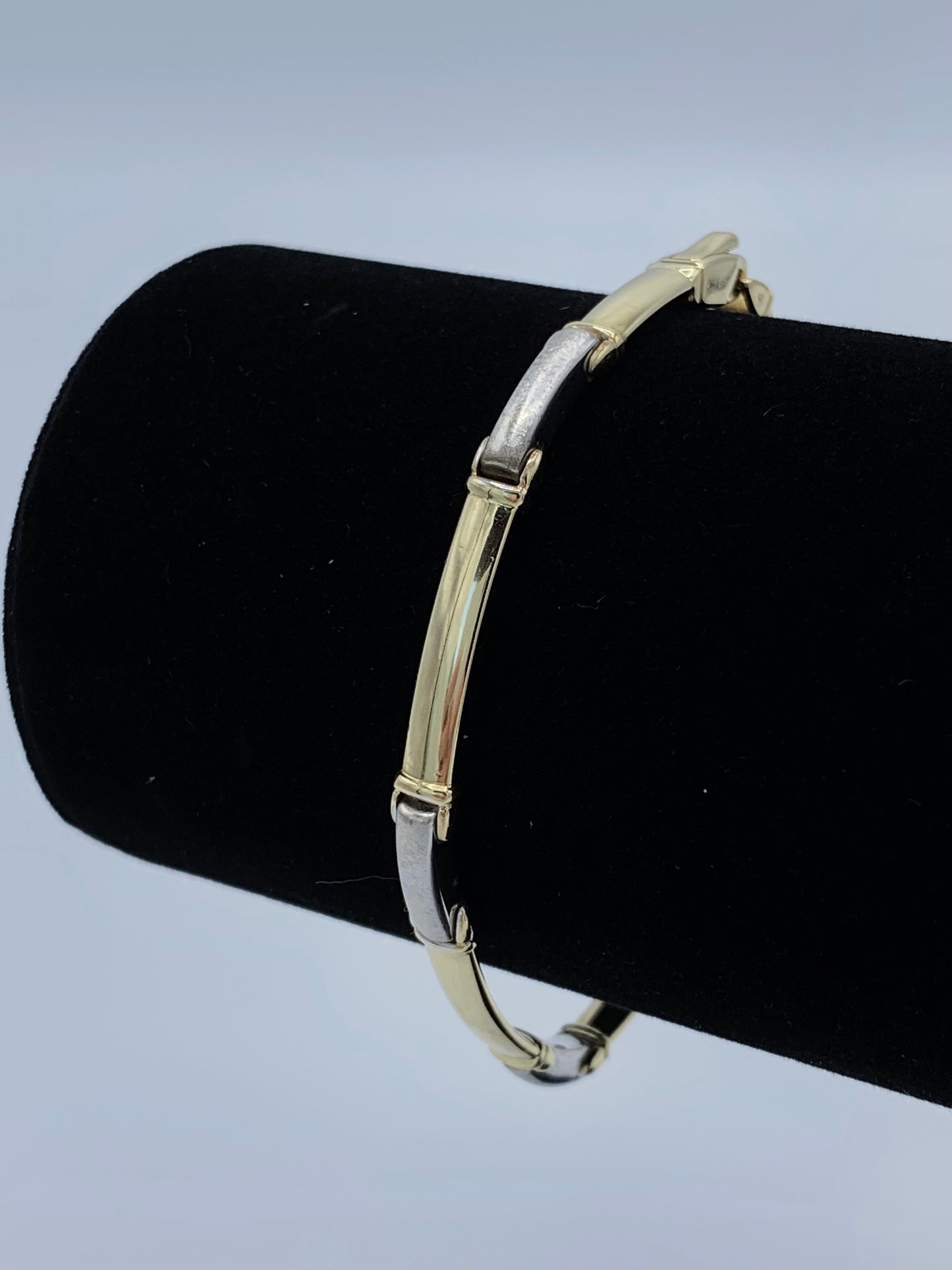 14K Yellow and White Gold Two Tone Bracelet