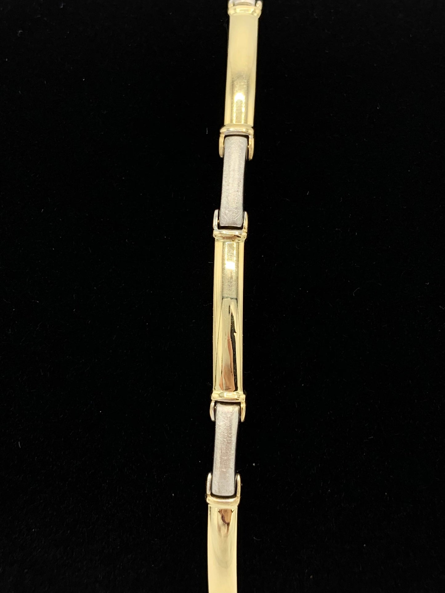 14K Yellow and White Gold Two Tone Bracelet