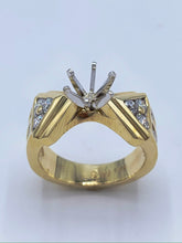 Load image into Gallery viewer, 1 TCW Diamond Semi-Mount Engagement Ring in 14K Yellow Gold
