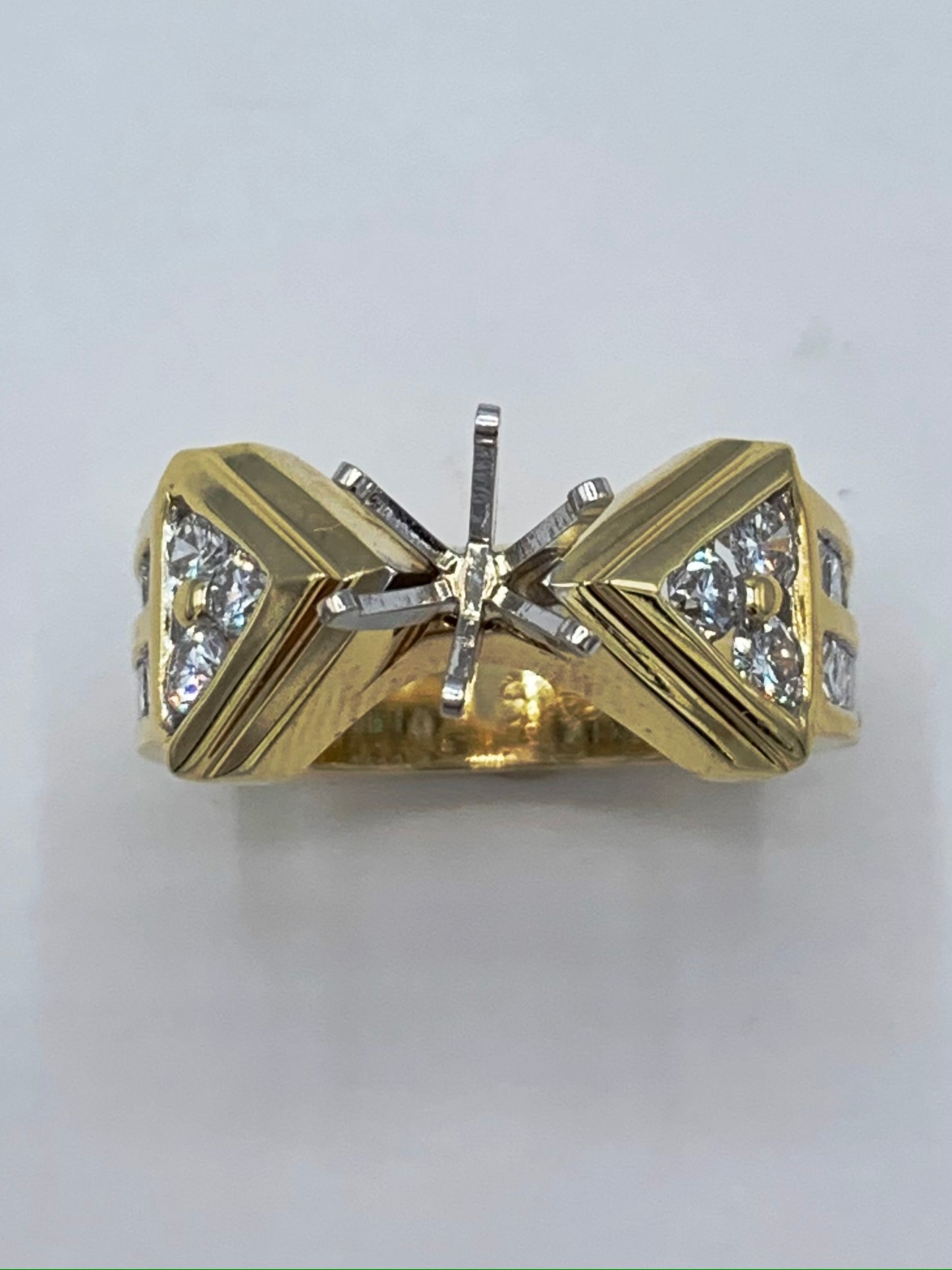 1 TCW Diamond Semi-Mount Engagement Ring in 14K Yellow Gold
