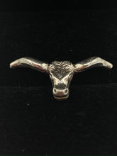 Load image into Gallery viewer, Sterling Silver Longhorn Tie Tack or Lapel Pin
