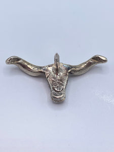 Sterling Silver Longhorn Tie Tack or Lapel Pin