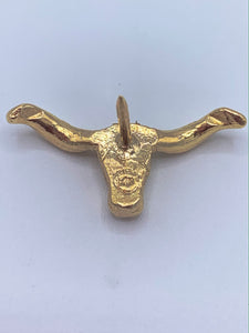 14K Yellow Gold Longhorn Lapel Pin or Tie Tack