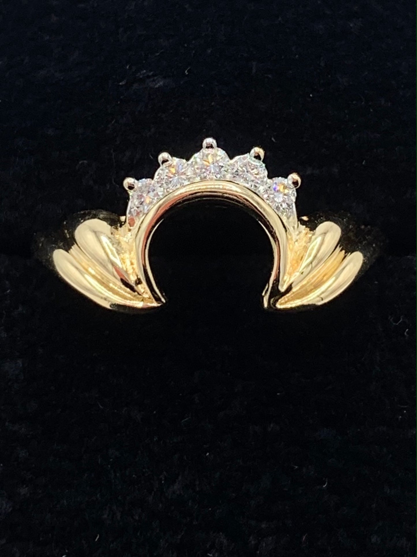 14K Yellow Gold .15 TCW Diamond Enhancer Ring