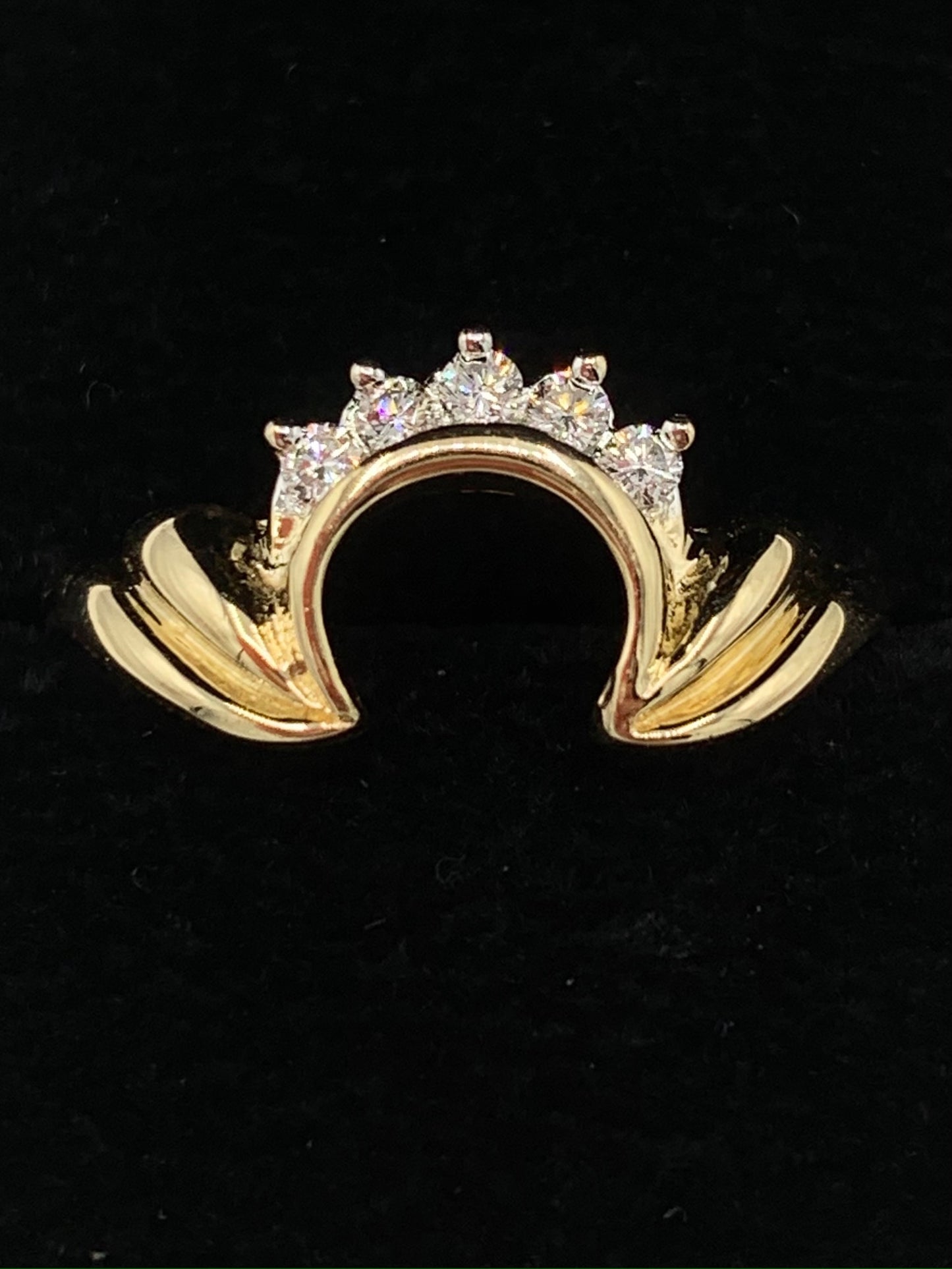 14K Yellow Gold .15 TCW Diamond Enhancer Ring
