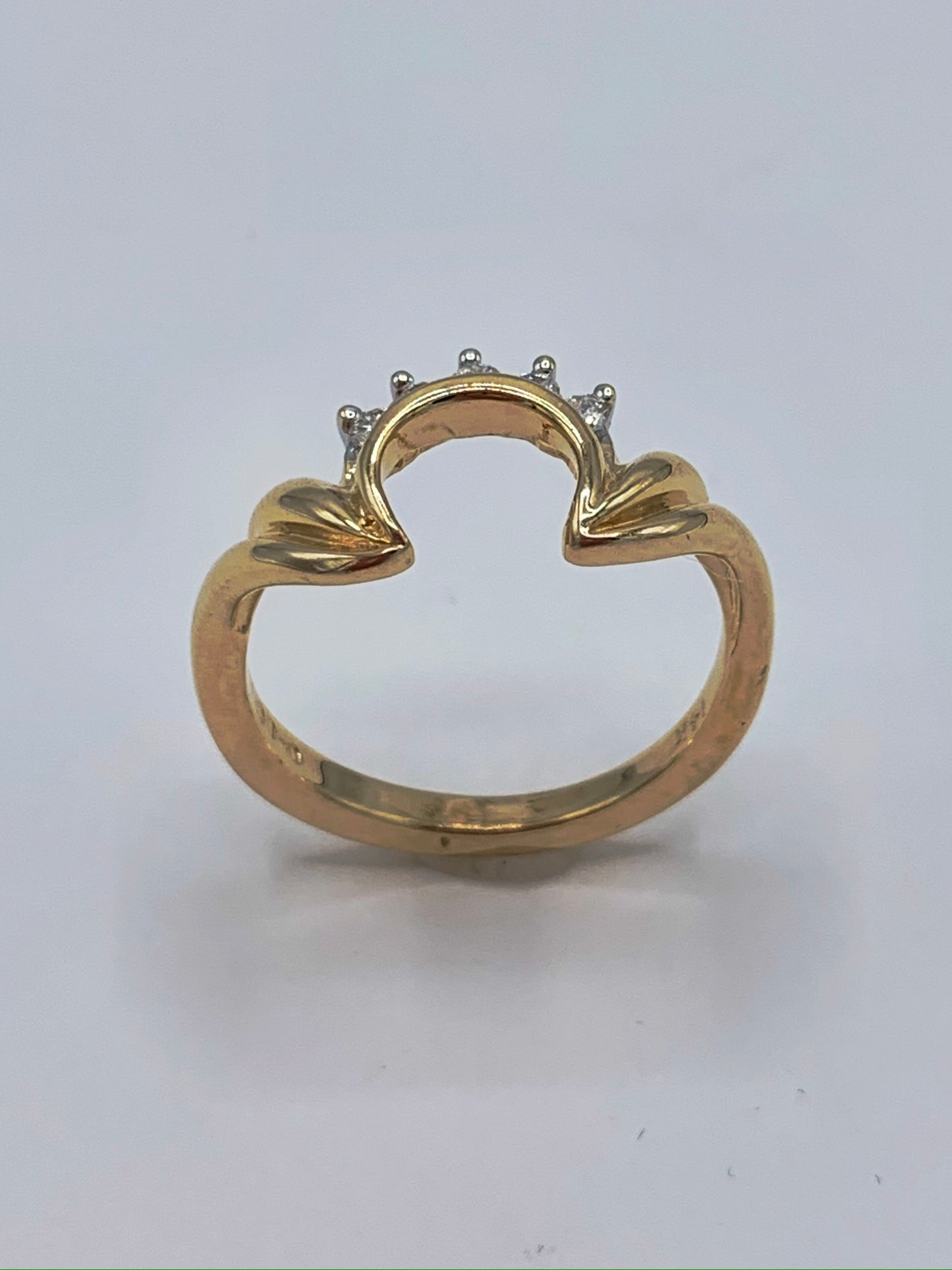 14K Yellow Gold .15 TCW Diamond Enhancer Ring