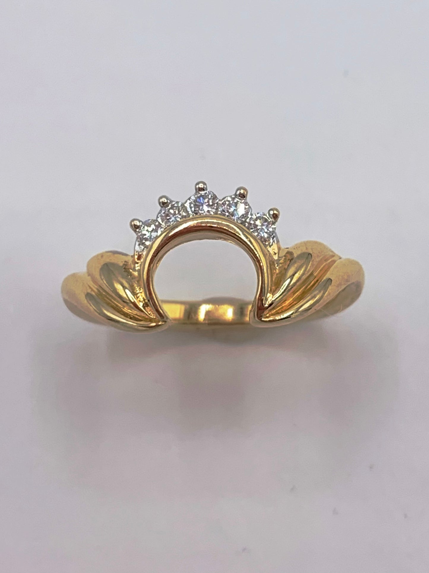 14K Yellow Gold .15 TCW Diamond Enhancer Ring