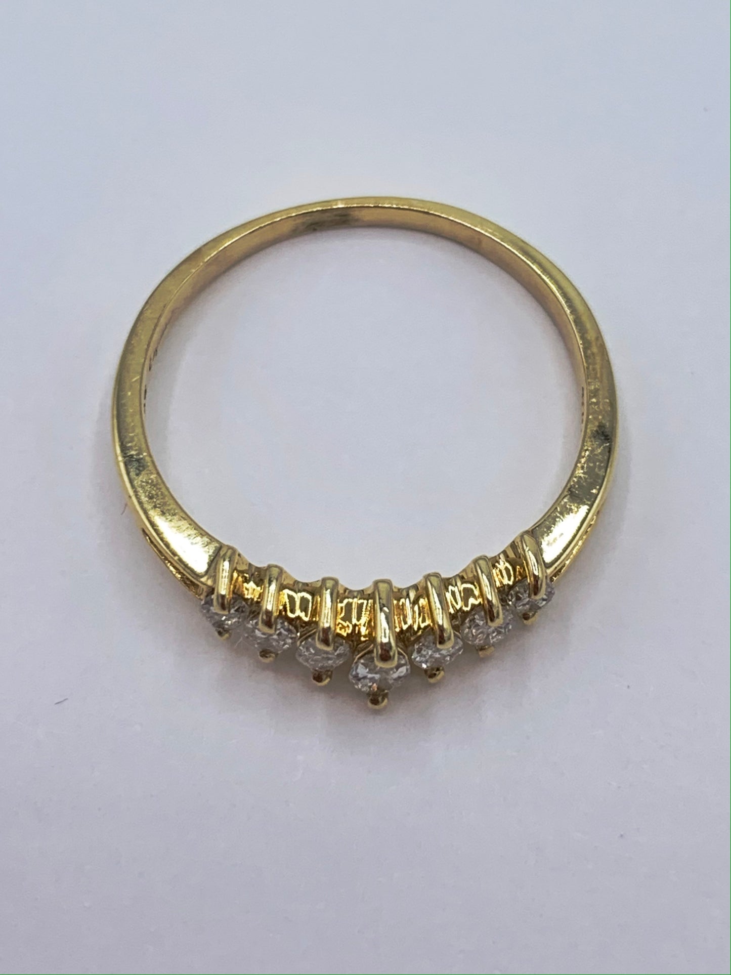 Estate 14K Yellow Gold .50 TCW Marquise Diamond Wedding Band