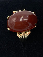 Load image into Gallery viewer, Estate 14K Yellow Gold Oval Sardonyx Ring
