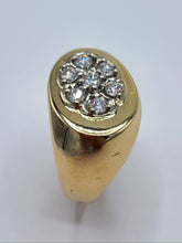 Load image into Gallery viewer, 14K Yellow Gold Men&#39;s Diamond Cluster Pinky Ring
