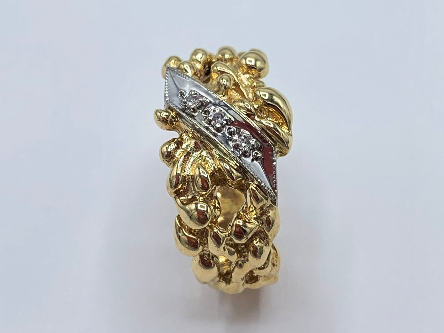 14K Yellow Gold Women's 3 Diamond Wedding Band