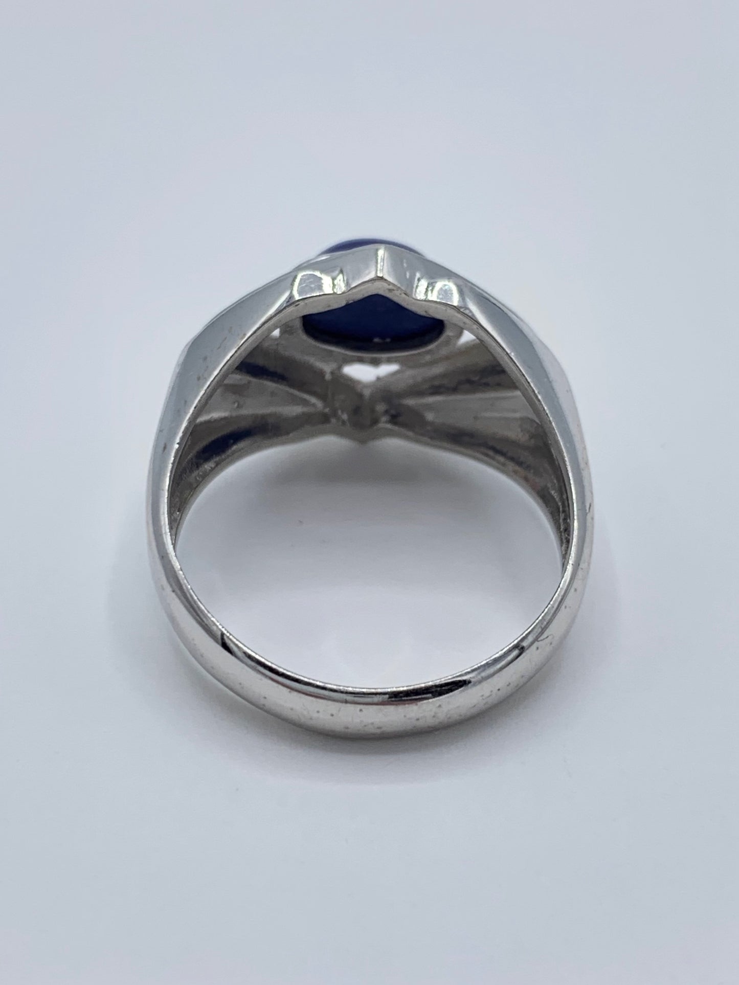 Estate 10K White Gold Linde Star Ring