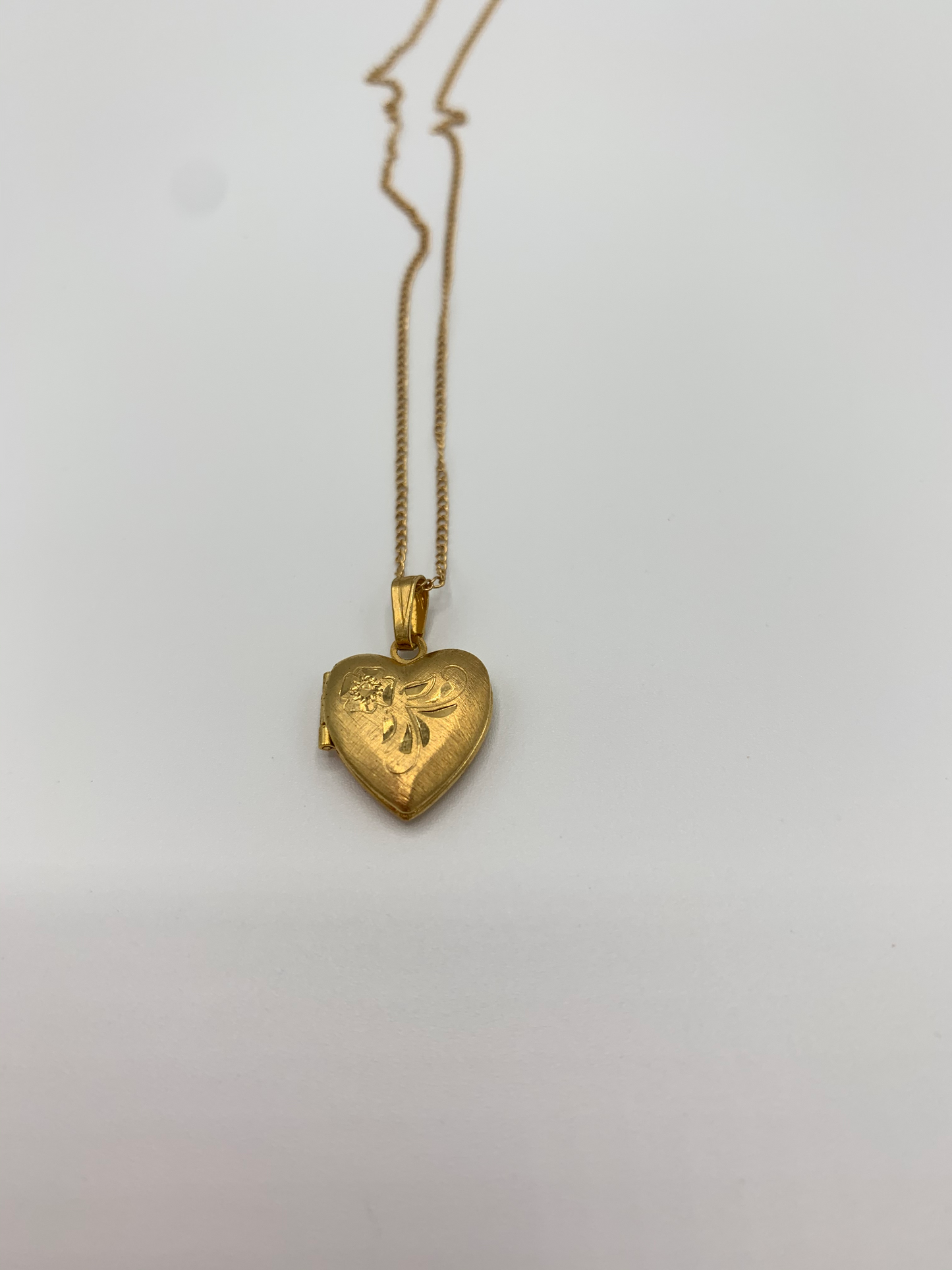 Heart Shaped Locket with Flower Design