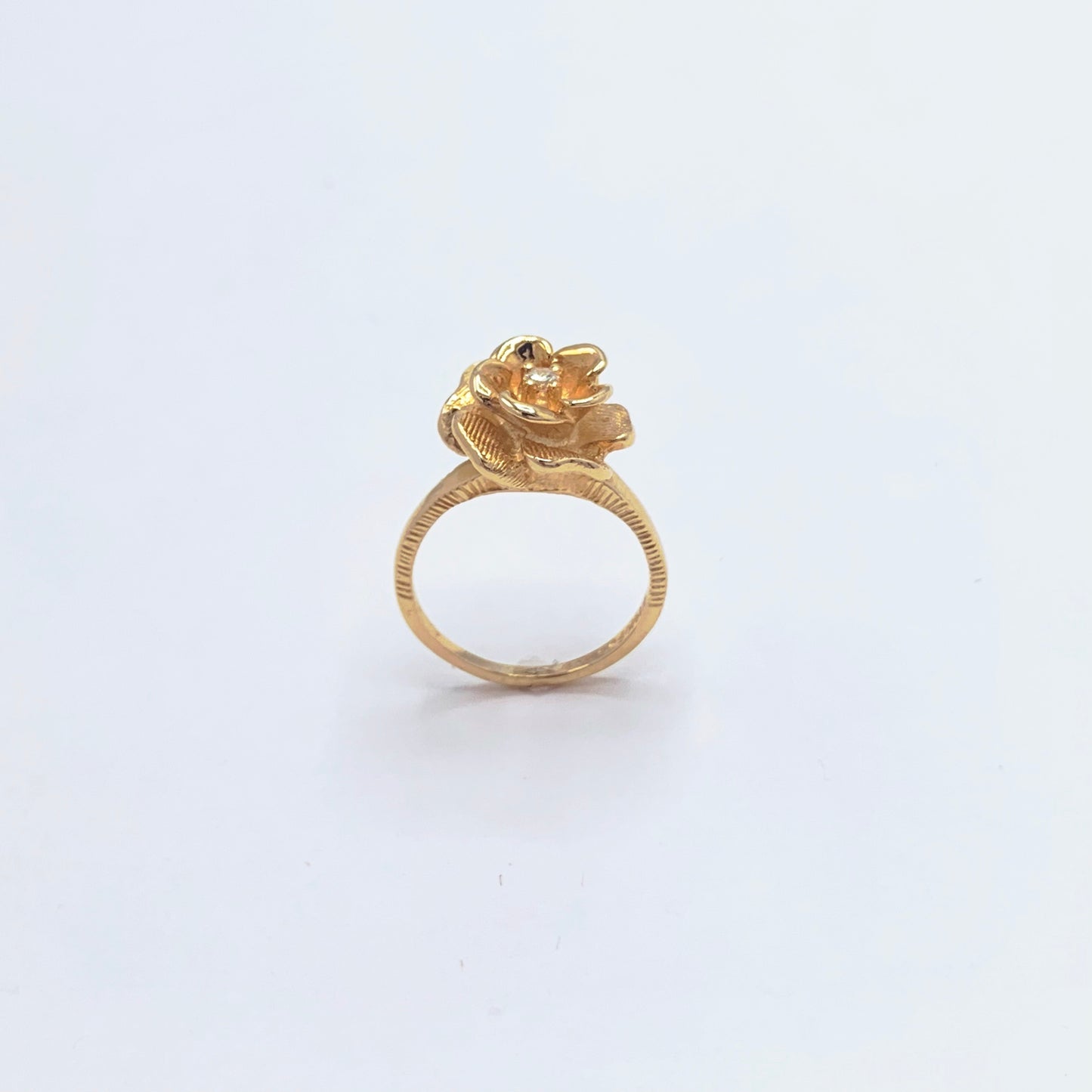 14K Yellow Gold Rose Ring