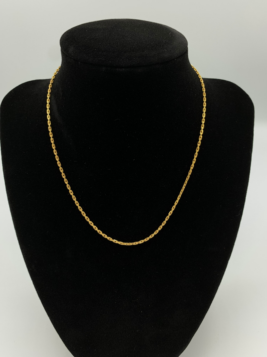 15 inch Gold Filled Rounded Box Link Style Chain