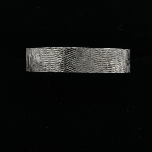 14K White Gold 5mm Florentine Style Wedding Band