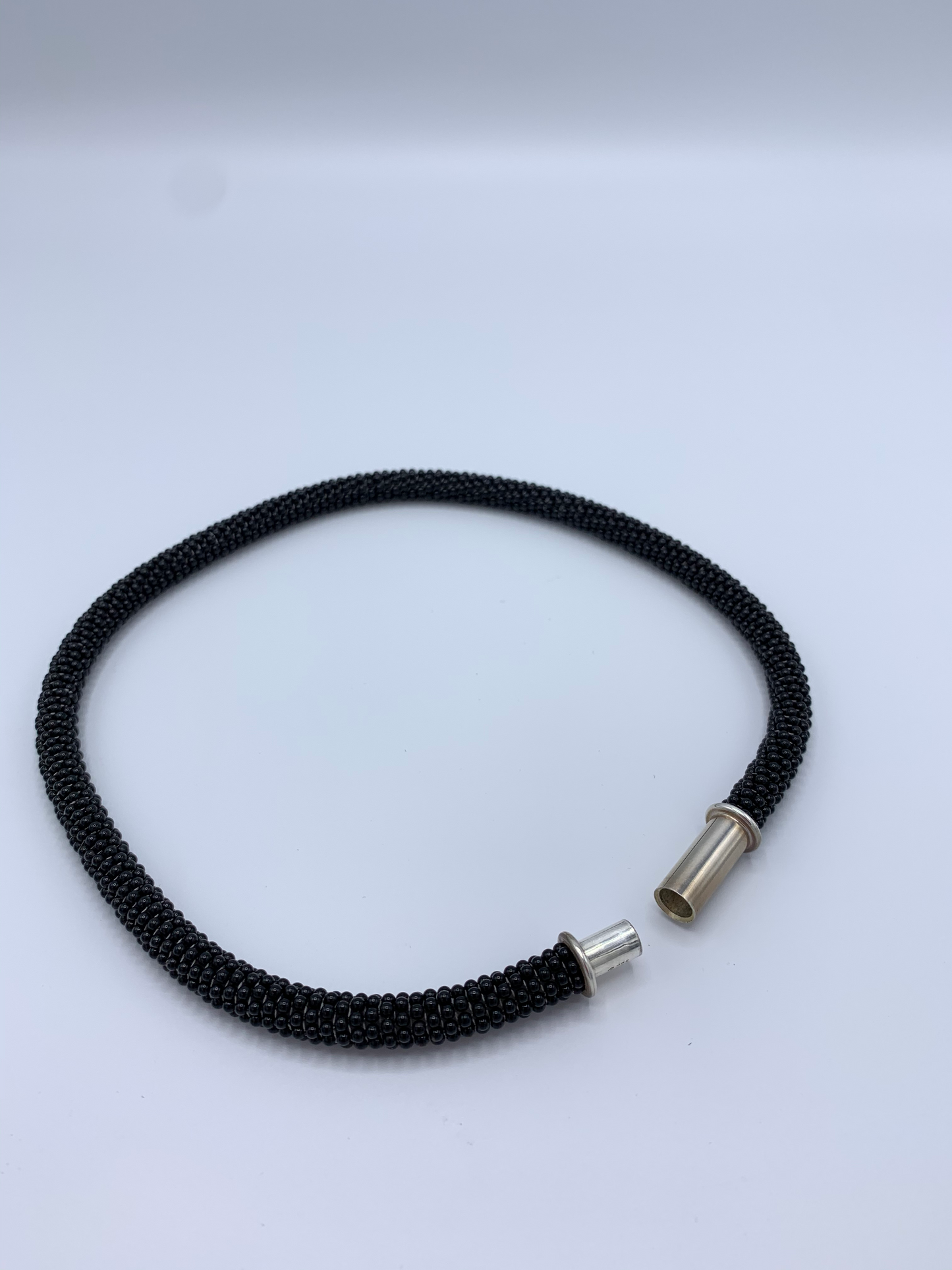 Black Onyx Bead Choker Necklace