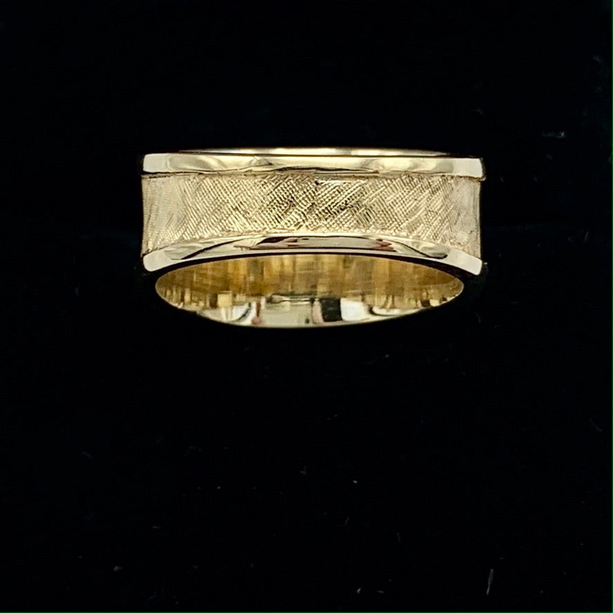 14K Yellow and White Gold Tapered Ring