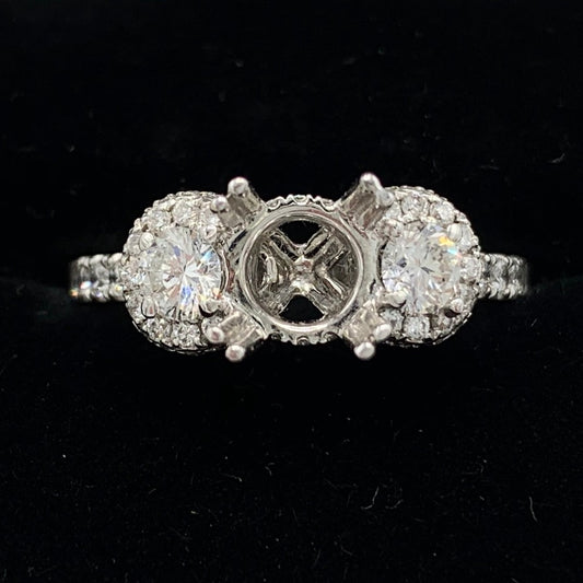 Venetti 14K White Gold Semi-Mount Engagement Ring