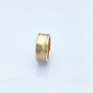 14K Yellow Gold 8mm Concave Design Wedding Band