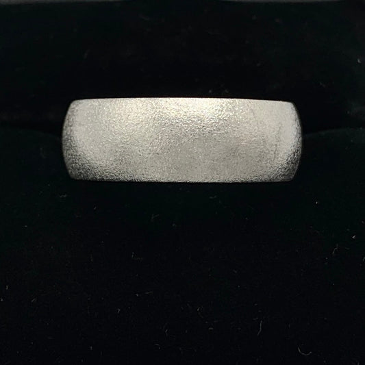 14K White Gold 7mm Satin Finish Wedding Band