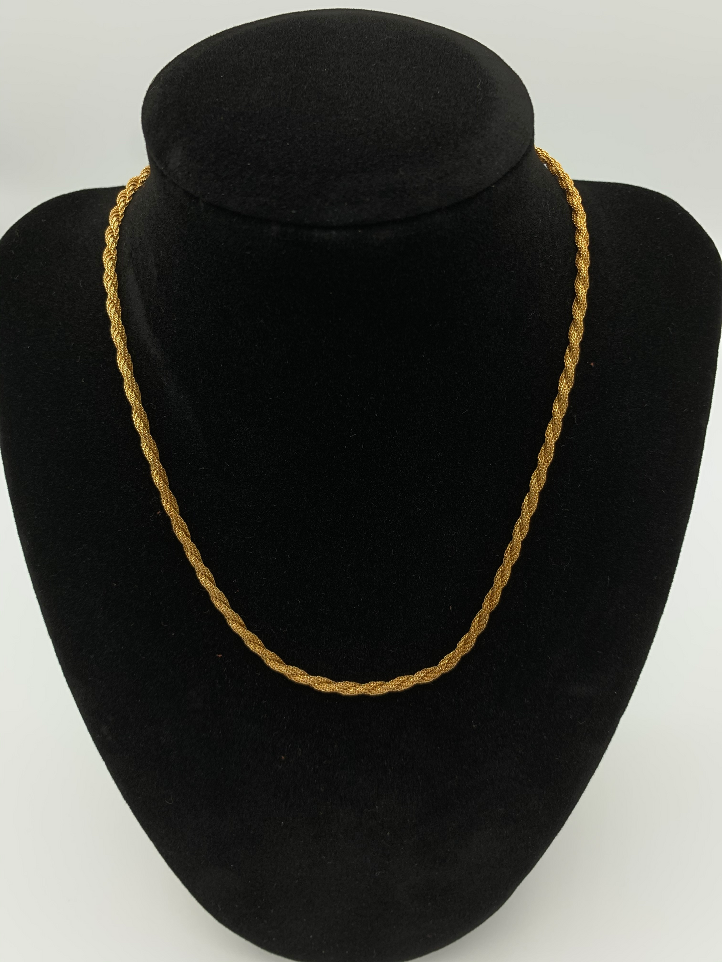 15 inch Gold Filled Twisted Foxtail Style Chain