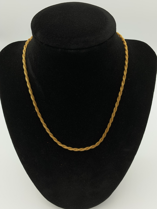 15 inch Gold Filled Twisted Foxtail Style Chain