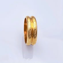 Load image into Gallery viewer, 14K Yellow Gold 6mm Double 1/2 Round Design Wedding Band

