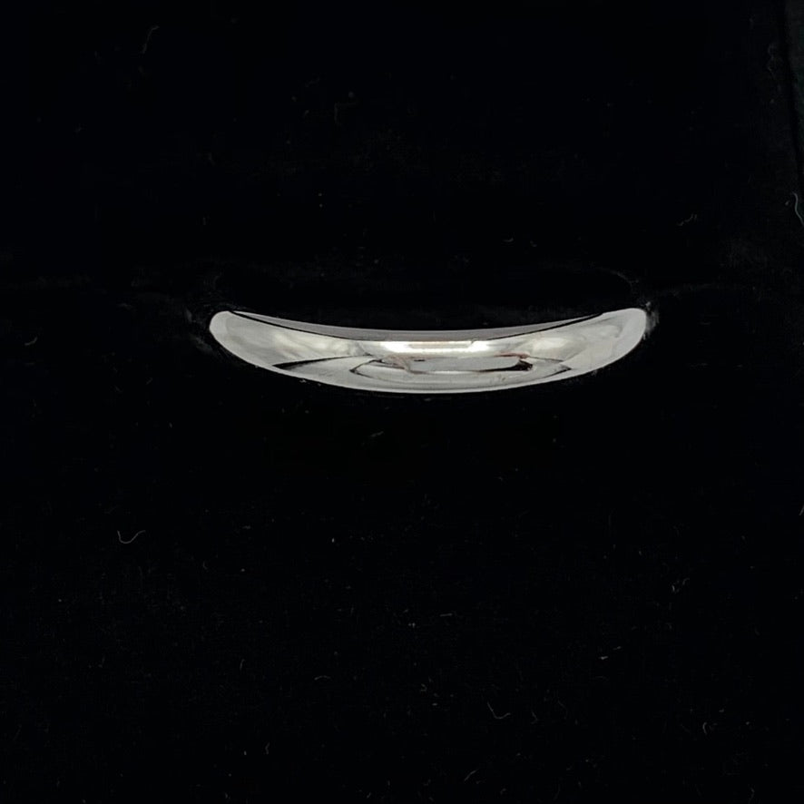 14K White Gold 3.5mm 1/2 Round Wedding Band