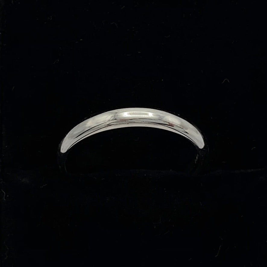 14K White Gold 3.5mm 1/2 Round Wedding Band