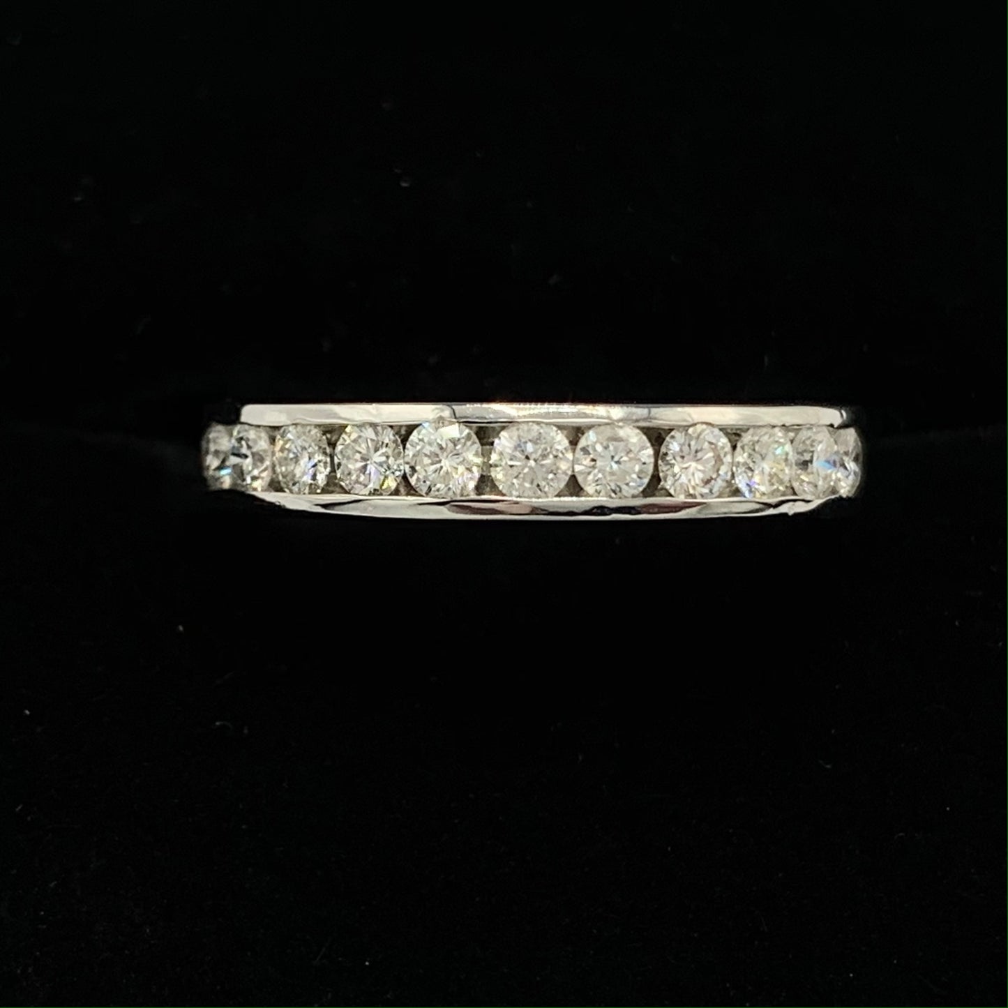 14K White Gold .50 Ct Total Weight Round Diamond Ring