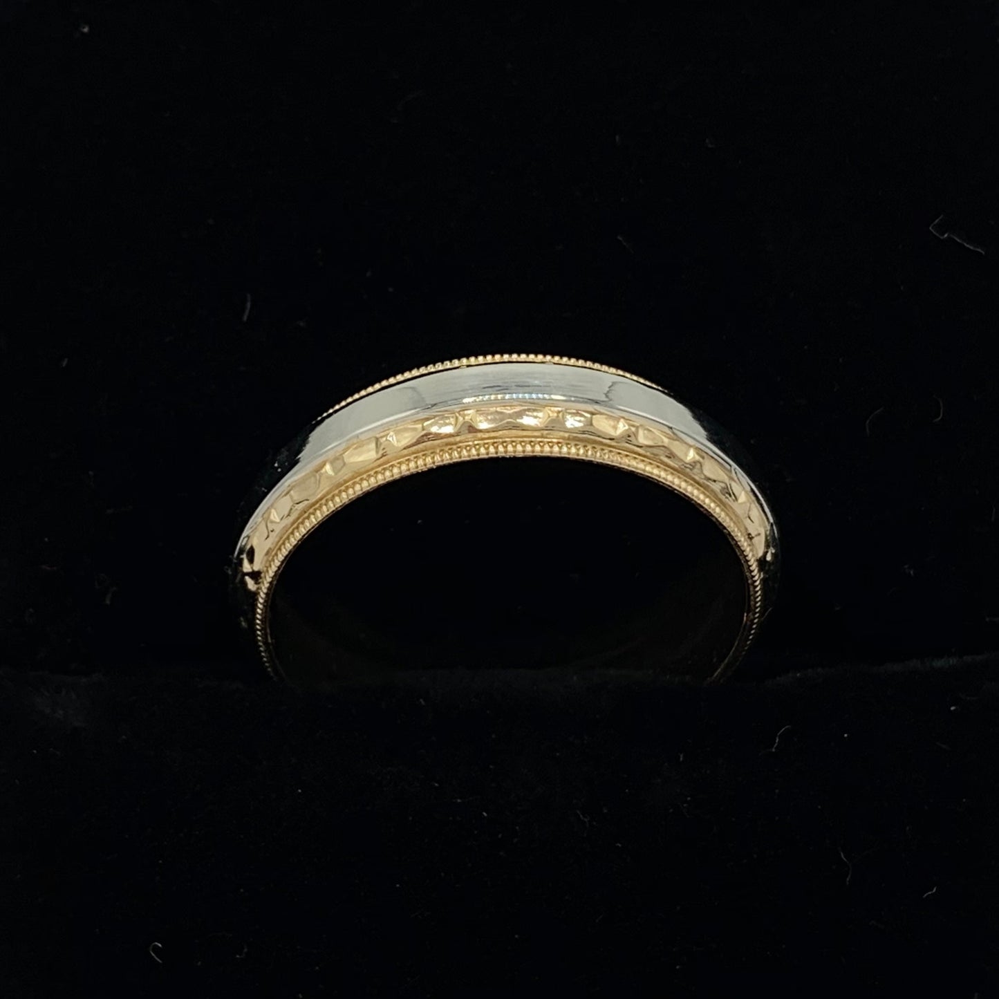 14K Yellow and White Gold 5mm Wedding Band