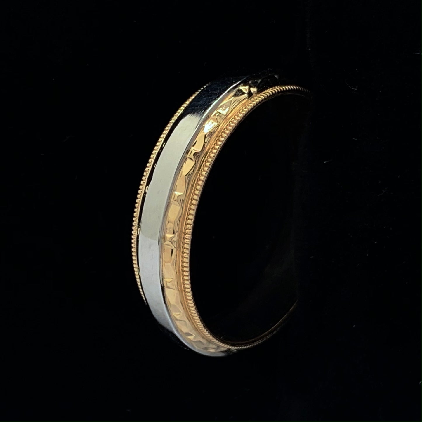 14K Yellow and White Gold 5mm Wedding Band