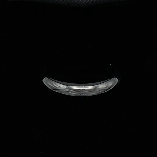 14K White Gold 4mm 1/2 Round Wedding Band