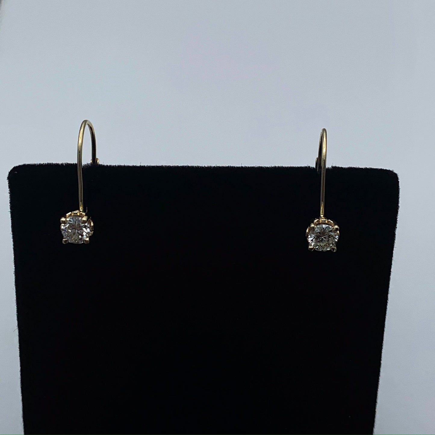 14K Yellow Gold .50 TCW Diamond Earrings