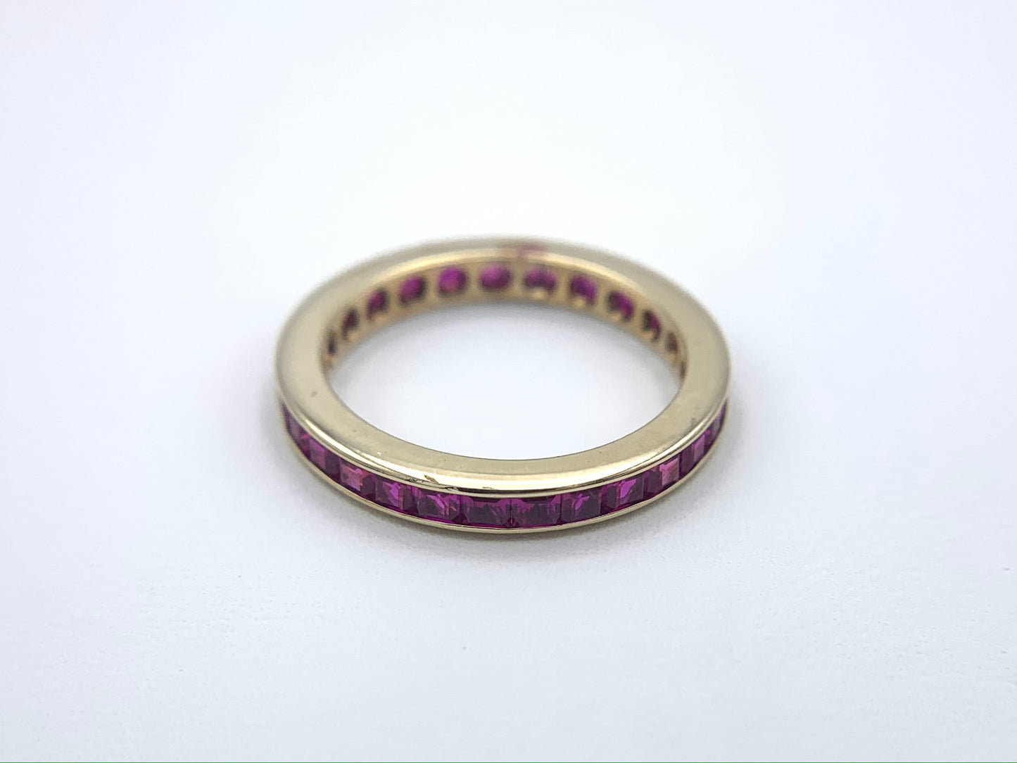 14K Yellow Gold Ruby Eternity Ring