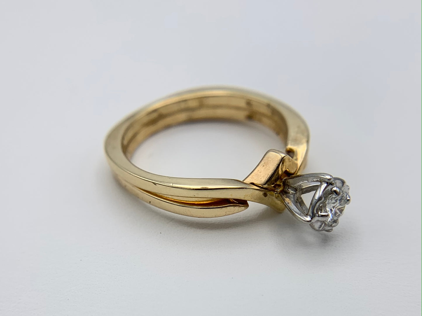 14K Yellow Gold Diamond Wedding Set