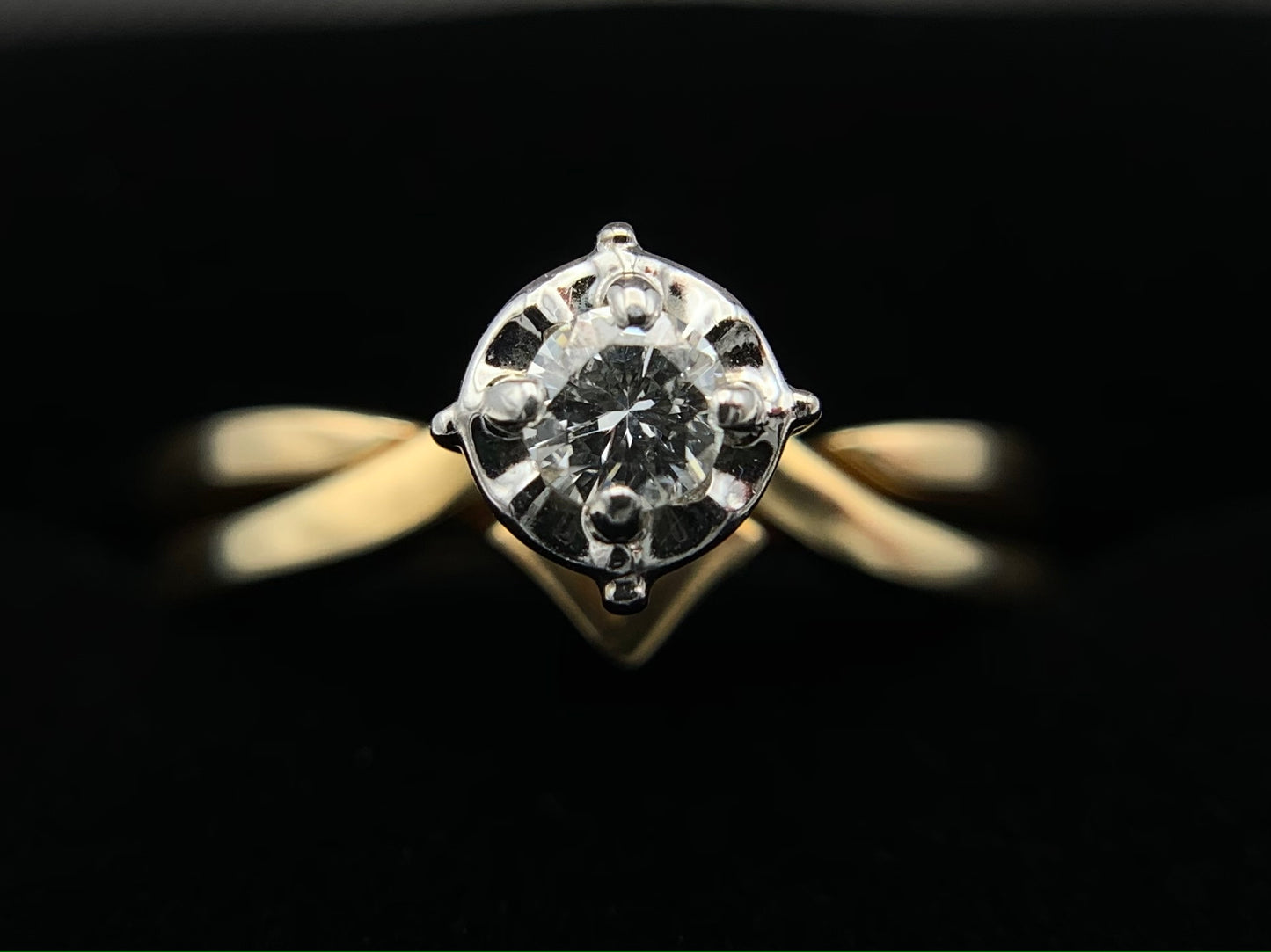 14K Yellow Gold Diamond Wedding Set