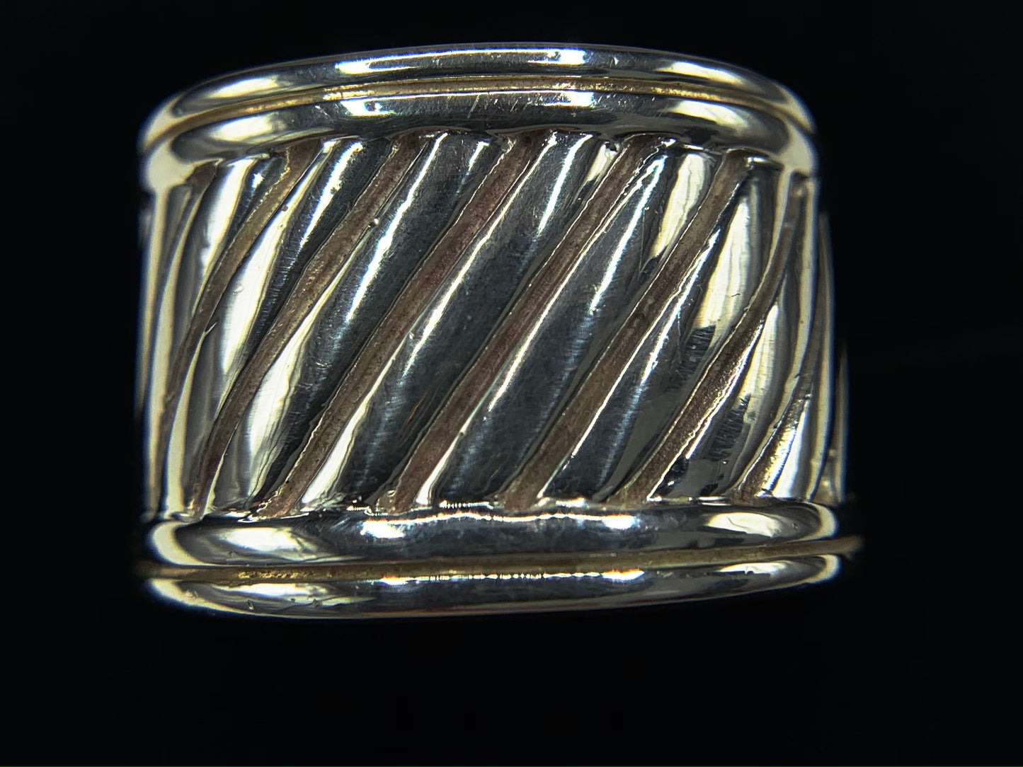 Sterling Silver Dome Rib Ring